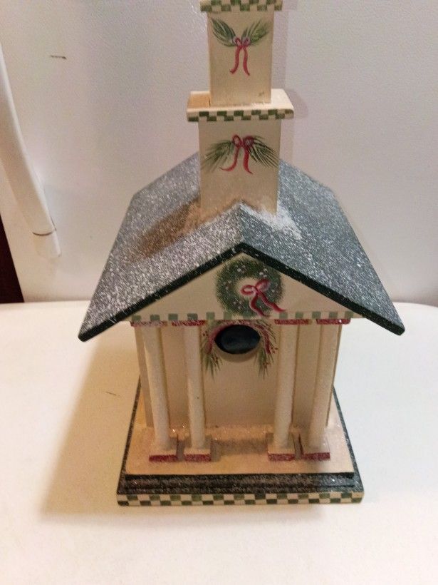 Festive Bird House Decoration