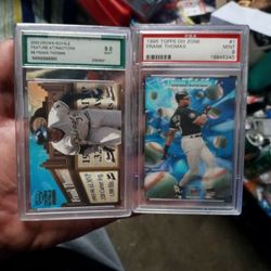 2 Frank Thomas Professionally Graded Cards