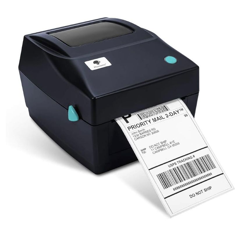 Black Phomemo Shipping Label Printer ( with the paper)