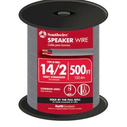 500 ft. 14/2 Grey Stranded CU In-Wall CMR/CL3R Speaker Wire
