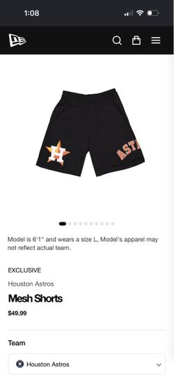 black mesh astros shorts
