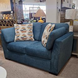 Blue Loveseat w/ Pillows New
