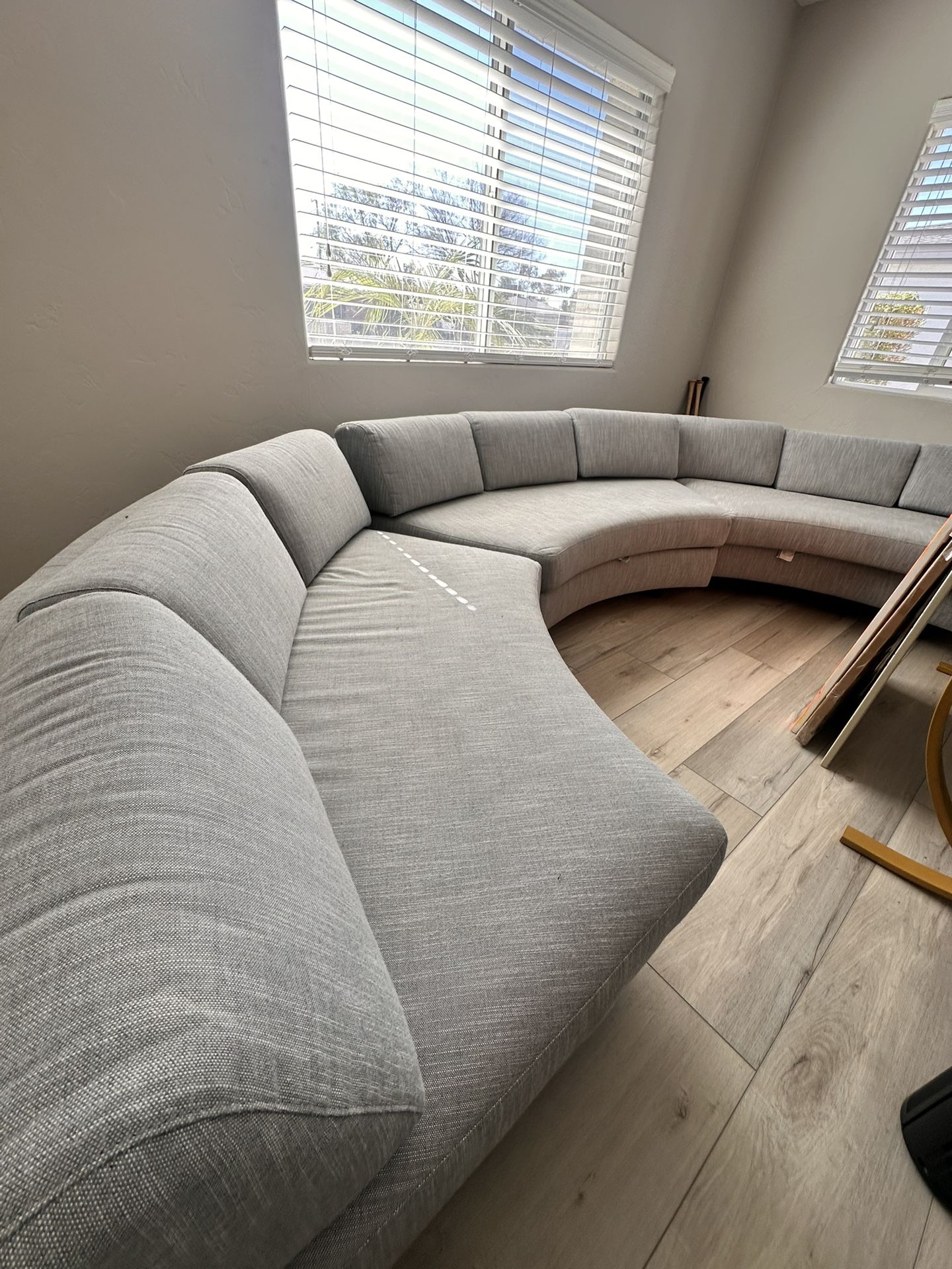 Restoration Hardware 3 Pice Curved Sectional