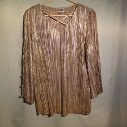 Women Gold Sequin Blouse 