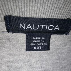 Nautica Mens Gray Collared Short Sleeve Shirt