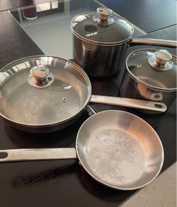 Stainless Steel Cookware Set with Lids