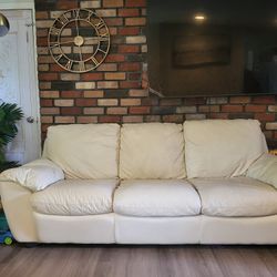 Italian Original Leather Sofa Set