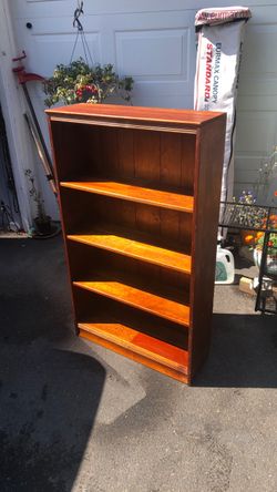 Mid-century bookcase USA solid wood