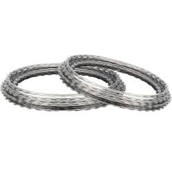 BRAND NEW..RYFT Razor Wire Galvanized Barbed Wire, 98 Feet Razor Ribbon, Useful Protection for Fence, Wall, Garden, Factory
