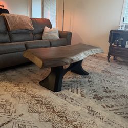Handcrafted Live Edge Black Walnut Coffee Table 