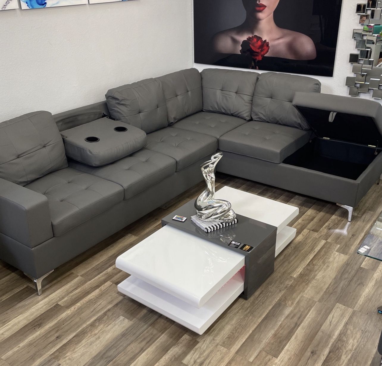 Brand new sectionals sofas in box- Flexible Payment options available $39 down. (Message for details) 