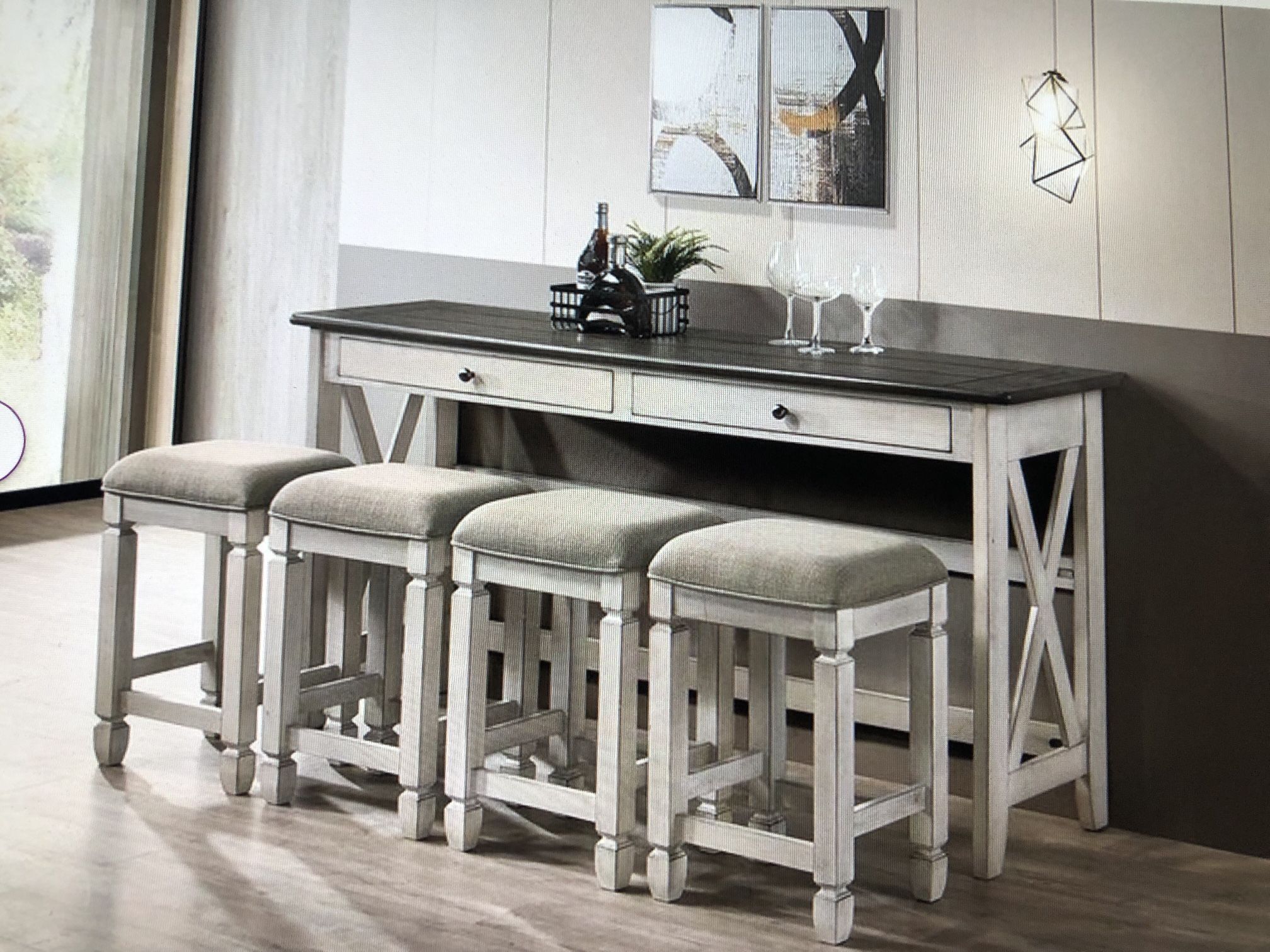 Banta Counter Height Drop Leaf Dining Set - Wayfair