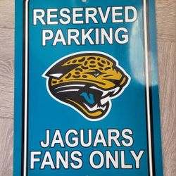NFL Football Jacksonville Jaguars Sign - 12"x18" Parking Sign - Plastic