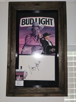George Straight Signed Framed Advertisement