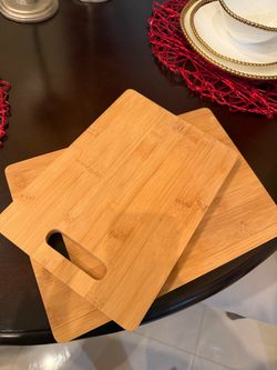 Brookstone Bamboo Cutting Boards – Set of 2 (New