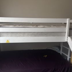 Twin size loft bed with slide