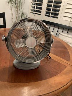 Room decor gray electric fan.