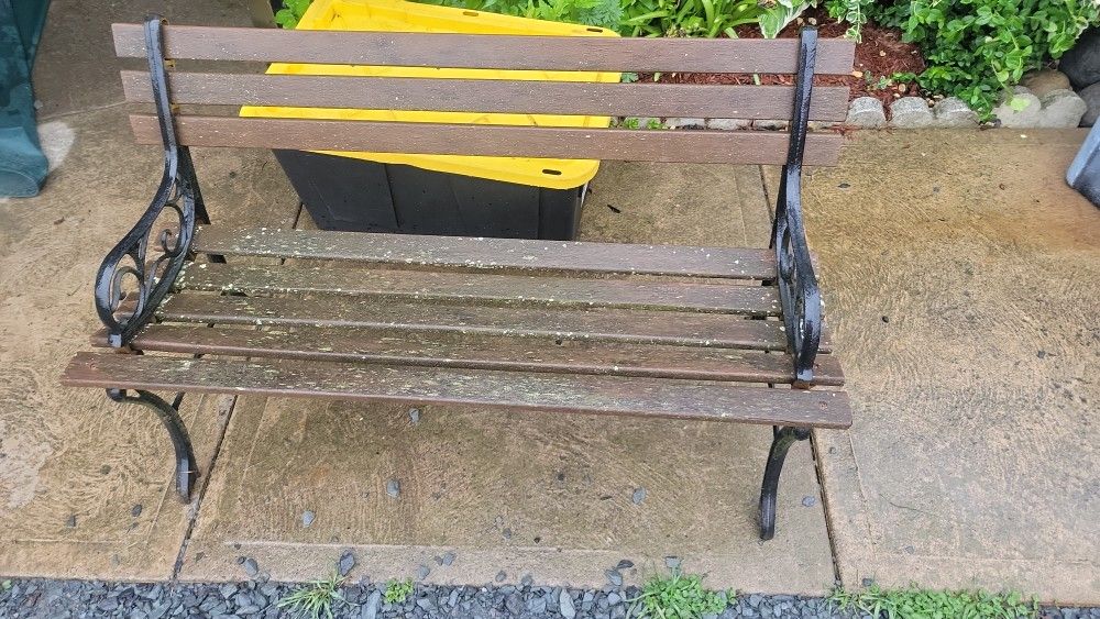 Wrought Iron Patio Bench