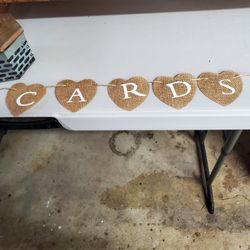 Burlap Hear Banner