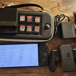 Nintendo Switch OLED Model HEG-001 Handheld Console - 64GB - BUNDLE