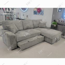 Sleeper Sectional Sofa Pull Out Bed NEW financing Available 0% Pay Later Option 