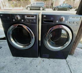 LG WASHER AND GAS DRYER SET FRONT LOAD SIDE BY SIDE OR STACKED