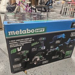 Metabo HPT 7-Tool 18-Volt Brushless Power Tool Combo Kit,BRAND NEW 