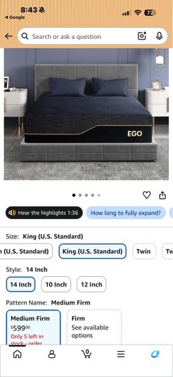 QUEEN 14” Cooling Copper Gel Memory Foam Mattress-Bed IN A Box-Medium FIRM-Price From Me $340 FIRM