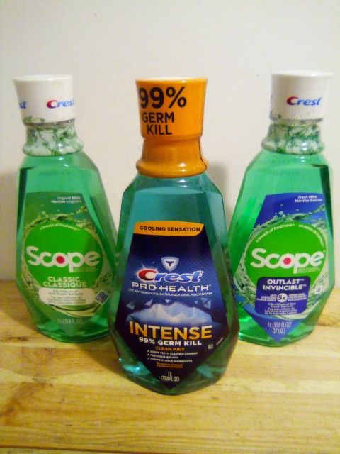Scope Or Crest ProHealth Intense Mouthwash 1L 33.8Fl. Oz. $5 Each 