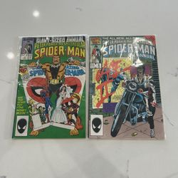 The Spectacular Spider-Man Annual #7 and #8 (Marvel Comics 1987) New Old Stock, NM