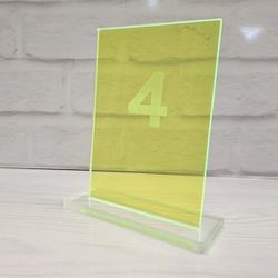 Lime Green Acrylic Table Numbers