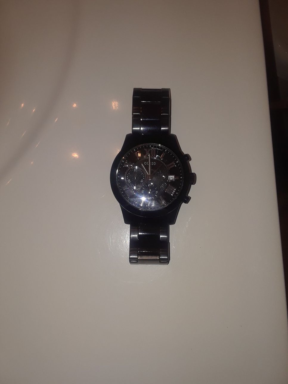 Black Stainless Steel Guess Watch