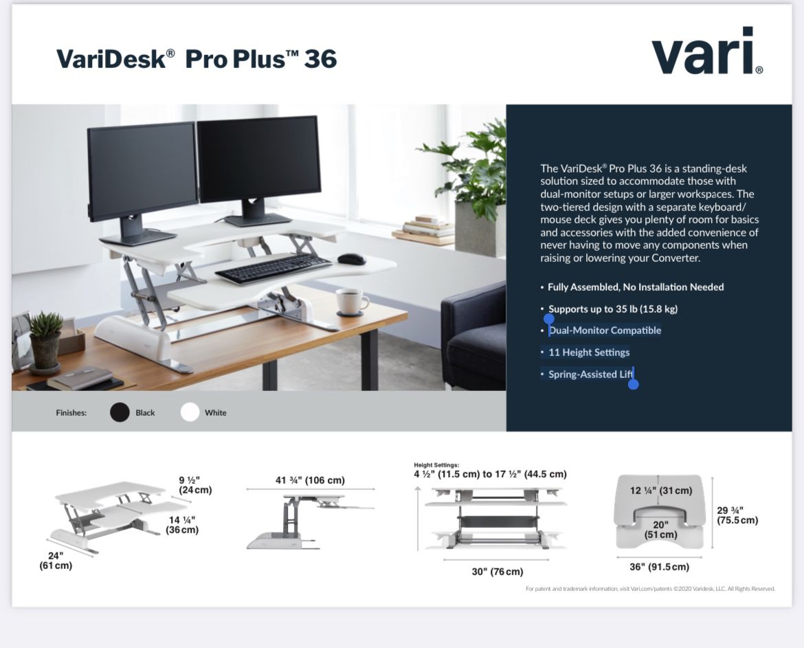 VariDesk 36 ProPlus ( Sit Stand Desk Converter)