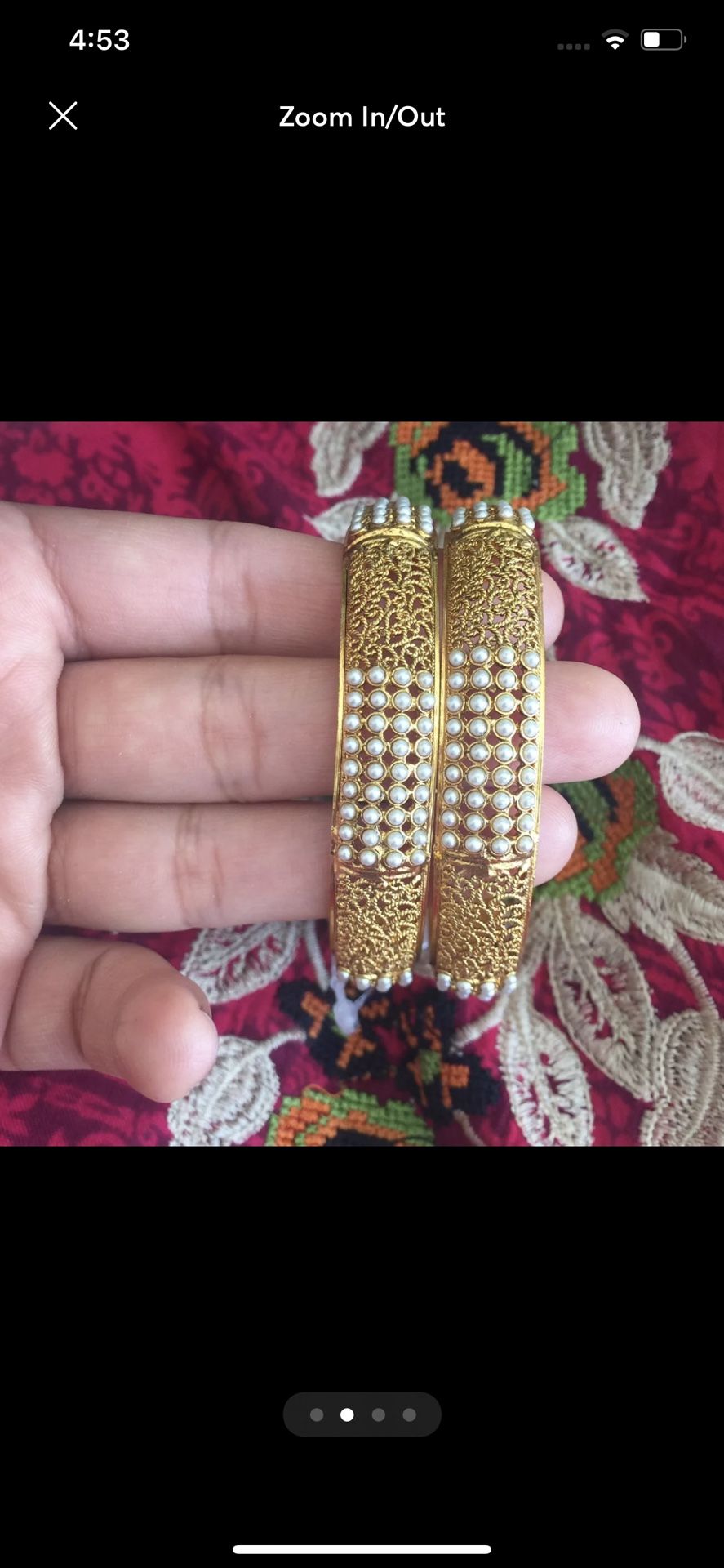 22k Gold Plated Bangles Bracelet Set Size 2-6