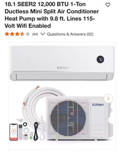 Lithzen 12,000 BTU Ductless Mini Split AC Heat Pump