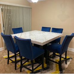 Finley 7-Piece Counter Height Set (Height Table and 6 Chairs) Fast Delivery! Limited Stock ! $39 down payment only