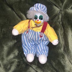 Porcelain Clown Collector Doll  