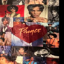 Prince Singer Photo Collage Fleece Blanket