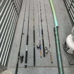 Deep Sea Fishing Poles Hand Made & Cross Bow