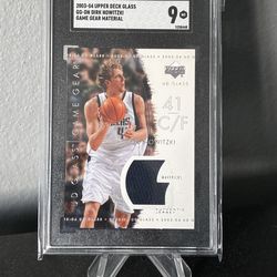 Dirk Nowitzki basketball jersey card