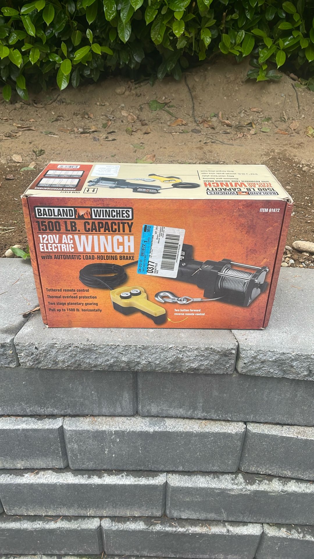 Badlands 1500lbs Winch - Brand New