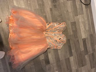 Coral Kids Dress with Corset Backing.