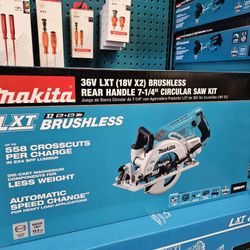 Makita 18v X2  7-1/4" REAR HANDLE SAW KIT