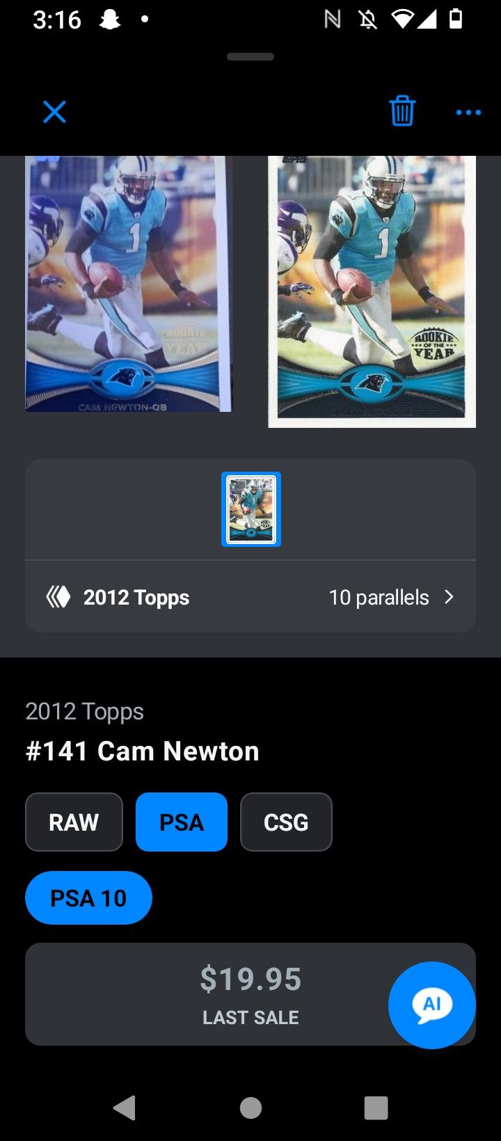 Cam Newton Rookie Of Year 2012