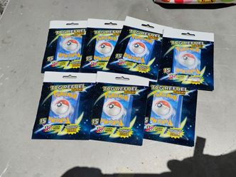 7 sealed packs Pokemon TCG cards 105 total