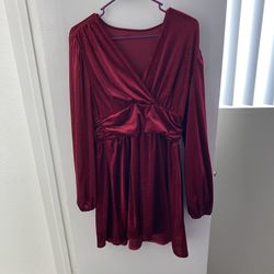 Red Long Sleeve Dress