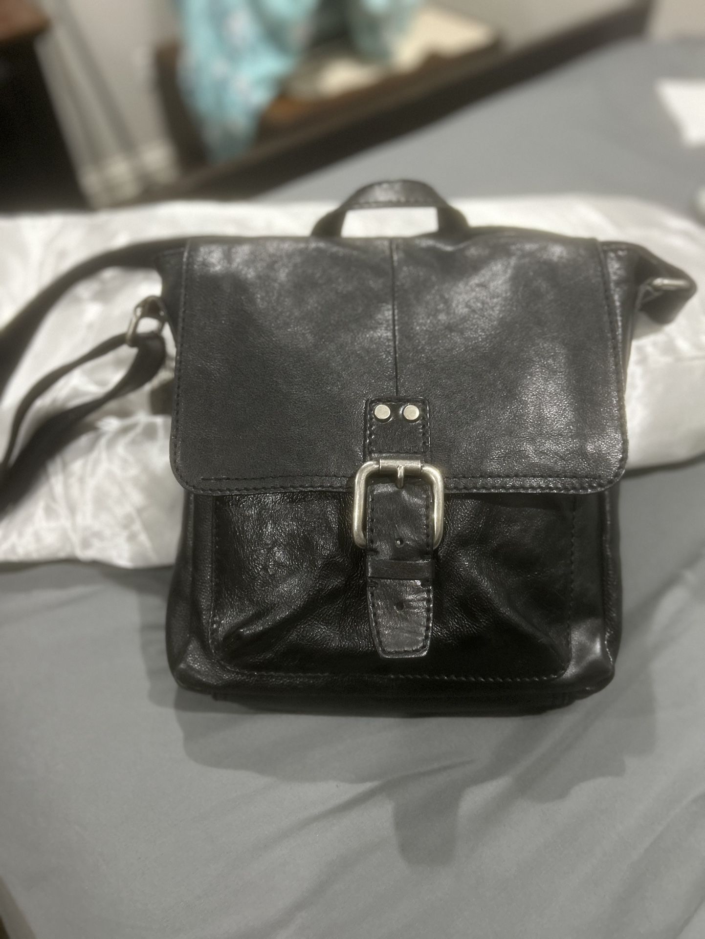 Black Leather Crossbag