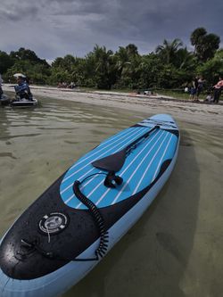 Inflatable Paddle Board Includes
Air pump, Bag, Safety Kit, & Paddle