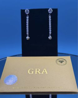 #- 159 Stunning dangle moissanite earrings