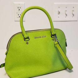 Michael Kors Cindy Medium Leather Satchel Bag